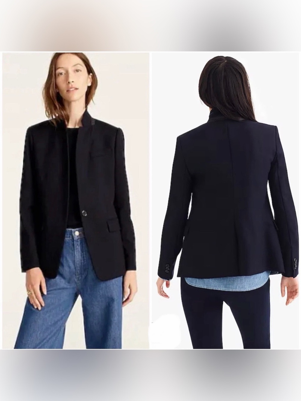 JCrew Womens Regent Blazer in Wool Flannel Navy Style B0323, size 10